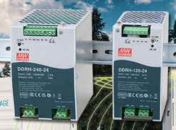 DDRH-120/240系列：120W & 240W超宽250~1500Vdc高压输入导轨式DC-DC转换器