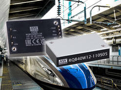 RQB40W12 & RQB150W3系列：40W & 150W ¼ 砖宽压输入铁道DC-DC转换器